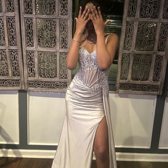 Elegant White Prom Gown